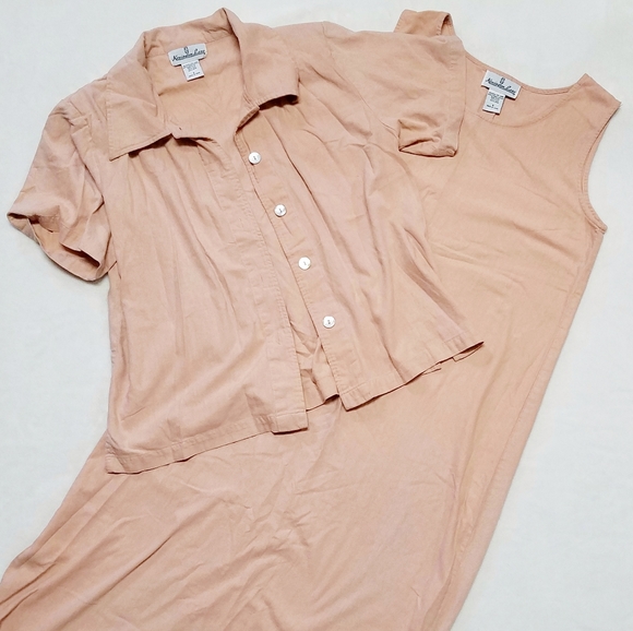 Vintage Dresses & Skirts - Vintage Silk Shift Dress Two Piece Kensington Lane